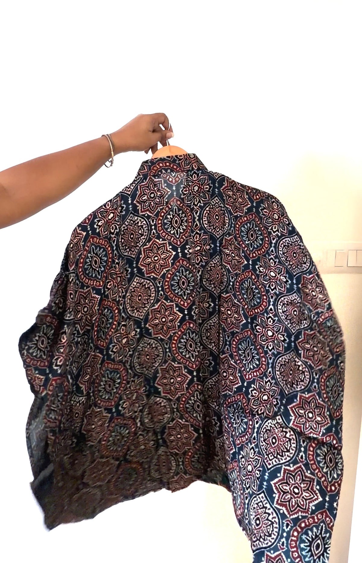 Hand-blocked Ajrakh shirts in luxurious Modal Silk