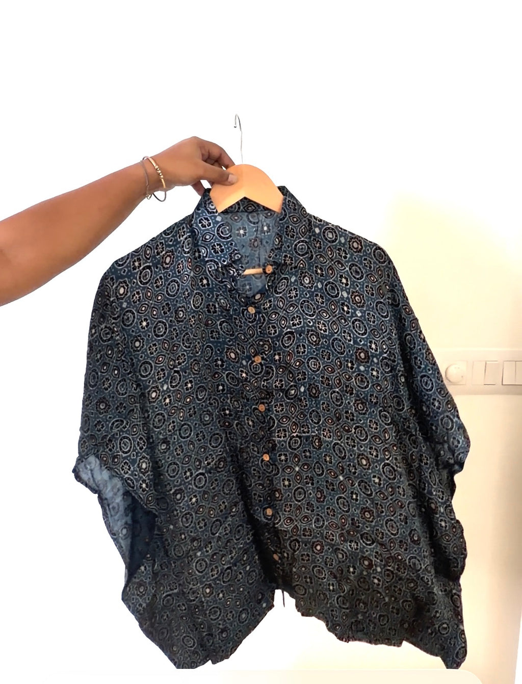 Hand-blocked Ajrakh shirts in luxurious Modal Silk